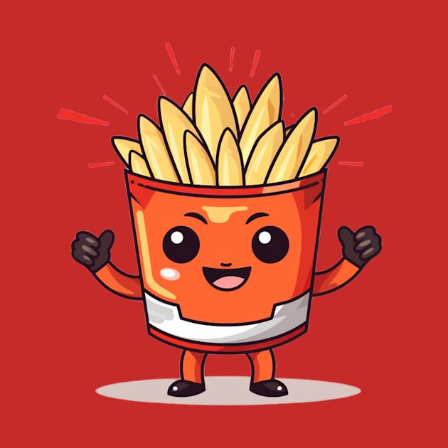 Cute French Fries T-Shirt Design by nonagobich