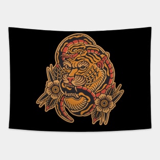 Tiger and snake Tapestry