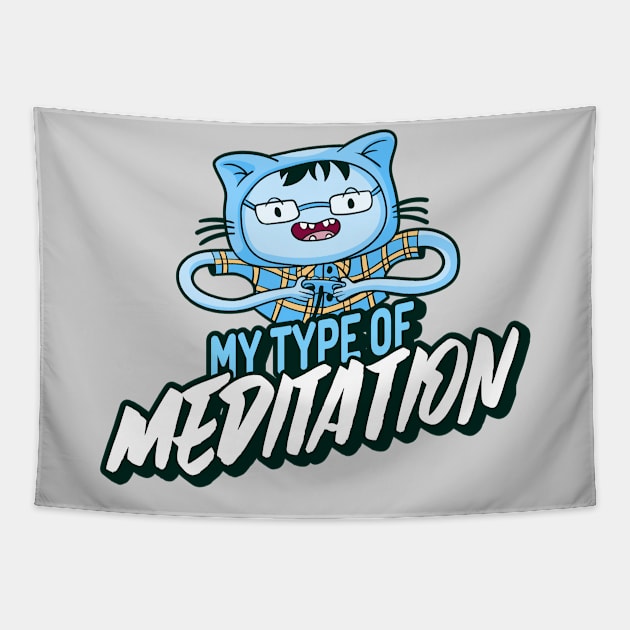 My type of meditation Tapestry by Darth Noob