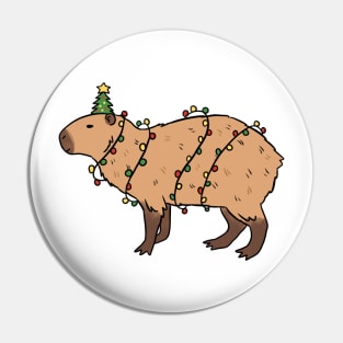 Cute Christmas capybara Pin