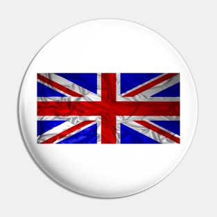 Wrinkled Union Jack Flag Pin