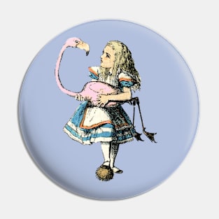 Vintage Alice In Wonderland Flamingo Croquet Game Pin