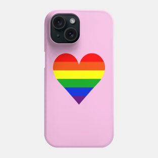 Rainbow colored heart Phone Case