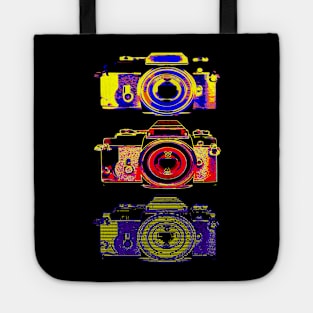 Vintage Camera Art with Asci Art Tote