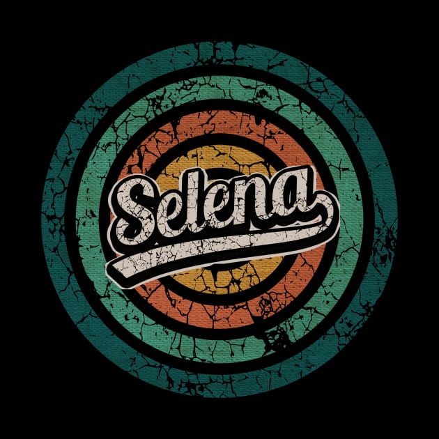 Selena // Retro Circle Crack Vintage by People Mask