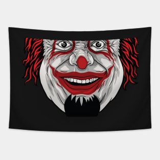 Creepy Clown Mask, Face Covering Tapestry