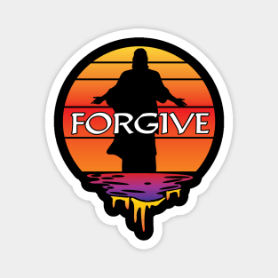 Jesus Forgives Vintage Sunset Magnet