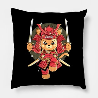 Samurai cat Pillow