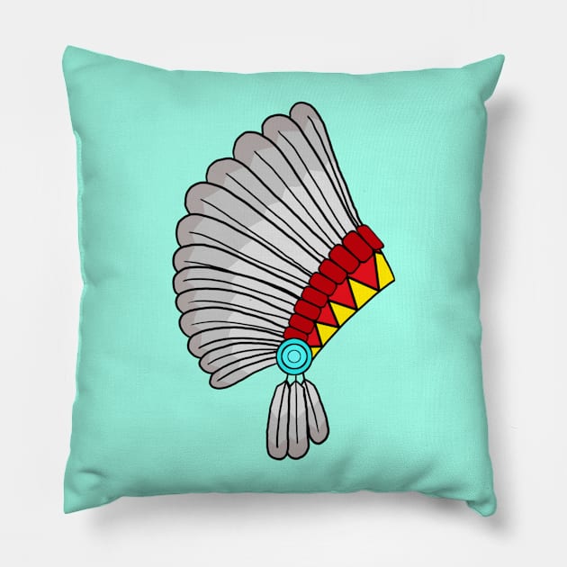 Indian Headdress Pillow by Eli_C05