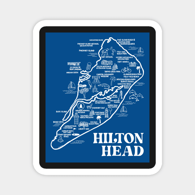 Hilton Head Map Magnet by fiberandgloss