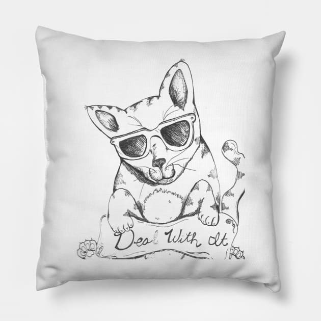 Deal With It Pillow by Artofmiarussell 