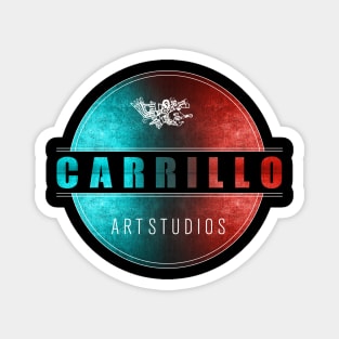 carrillo art studios logo blue and red Magnet