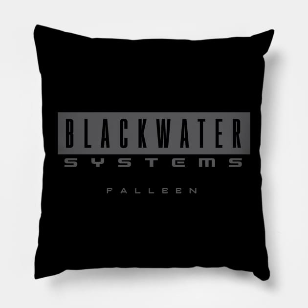 Blackwater Systems Pillow by MindsparkCreative