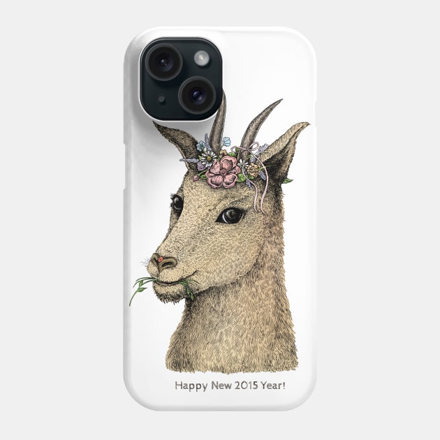 Goat - Sign of 2015 Year Phone Case by eugeniahauss