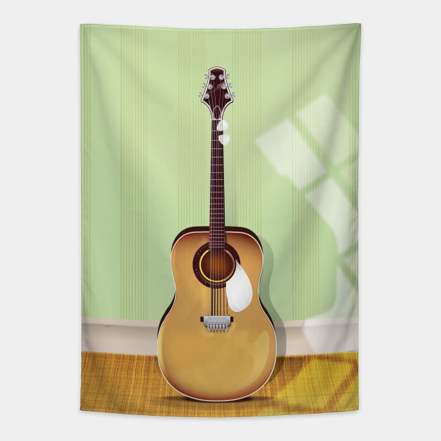 Acoustic Guitar Tapestry by nickemporium1