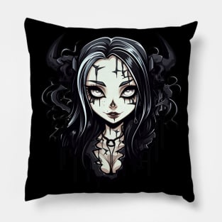 Goth Waifu Cat Girl Demon Pillow