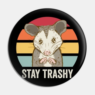 Stay Trashy Cute Possum Pin