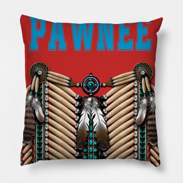 Native American Breastplate Pawnee Pillow by Jeremy Allan Robinson