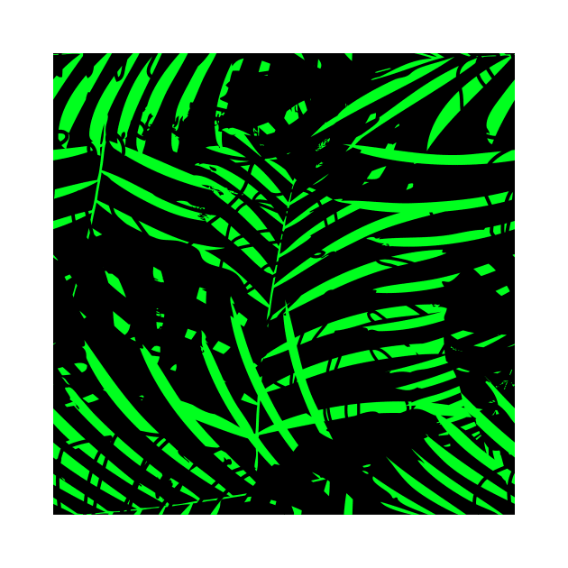 Tropical Neon Leaves Ornate Fabric Background cópia by MichelMM