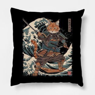 Cat Ninja Journeys Stealthy Guardian Pillow