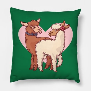 Lama Couple Cute Pillow