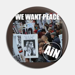 We Want Peace Adventures in Noise Single Artwork Pin