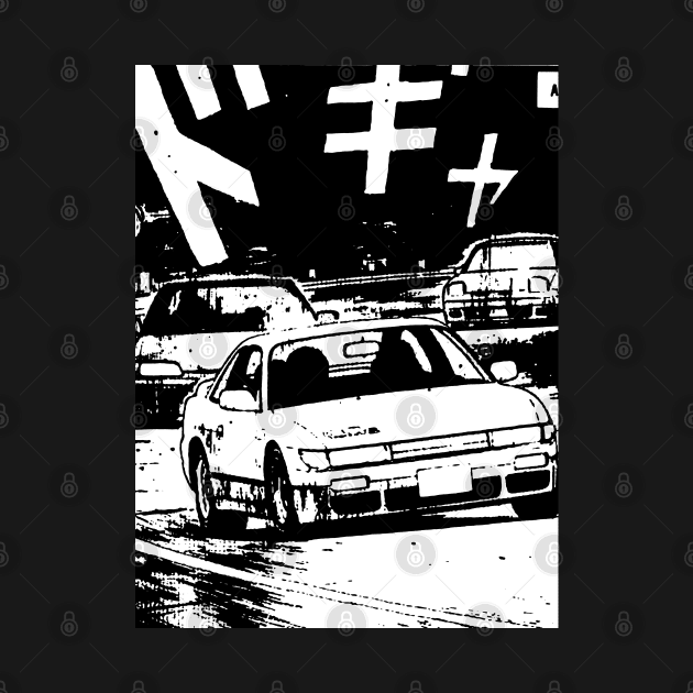 JDM Japanese Drift Racer Drifting Car Anime Manga Eurobeat Intensifies Racing Aesthetic #15 by Neon Bang Bang