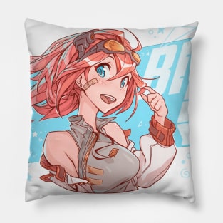 red-haired anime girl Pillow