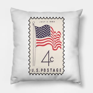 Four Cent Flag Stamp Pillow