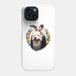 Puli Enjoys Easter with Bunny Ears and Colorful Eggs Phone Case