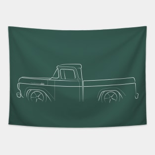 1960 Ford F-100 - profile stencil, white Tapestry