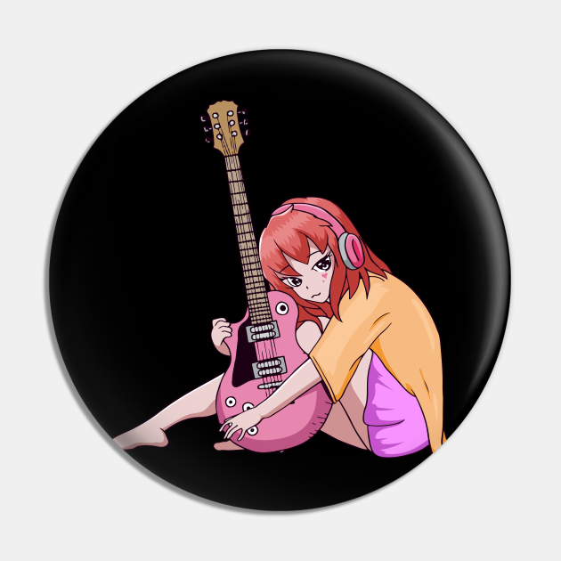 Downtown Girl Aesthetic Anime Girl E-Guitar Musician Egirl - Downtown Girl - Pin | TeePublic Downtown Girl Aesthetic Anime Girl E-Guitar Musician Egirl - Downtown Girl - Pin | TeePublic