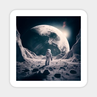 Man lost on a moon - By Lamaj Magnet