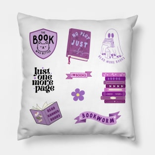 Purple Bookish Pack Pillow