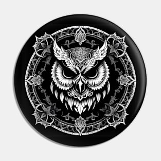 Owl on Black Pin