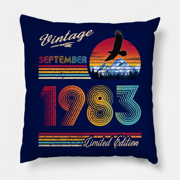 September 1983 Birthday Pillow by Green Splash