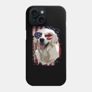 American Flag Great Pyrenees Dreams, Trendy Tee Collection for Dog Enthusiasts Phone Case