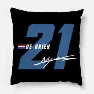 Nyck de Vries 21 Signature Number Pillow