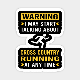 Warning Cross Country Running XC Magnet