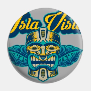 Vintage Classic Tiki Bar Isla Vista Apparel print Pin