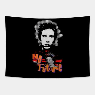 No Future Retro Punk rock culture Motormaniac Tapestry