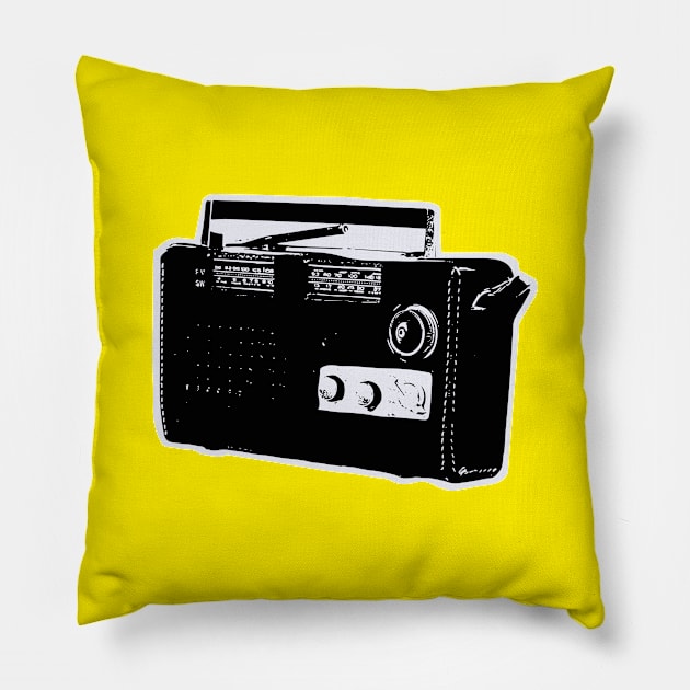 Radio Waves Pillow by PandaSex