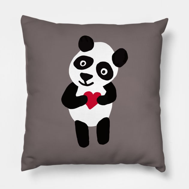 Panda bear cute wildlife animal Pillow by PrincessbettyDesign