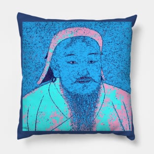 Genghis Khan Portrait 79 Pillow