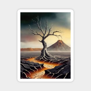 Spooky dead tree Magnet