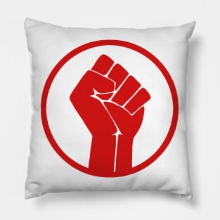 Raised fist - Red Pillow