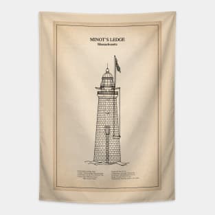 Minots Ledge Lighthouse - Massachusetts - SD Tapestry