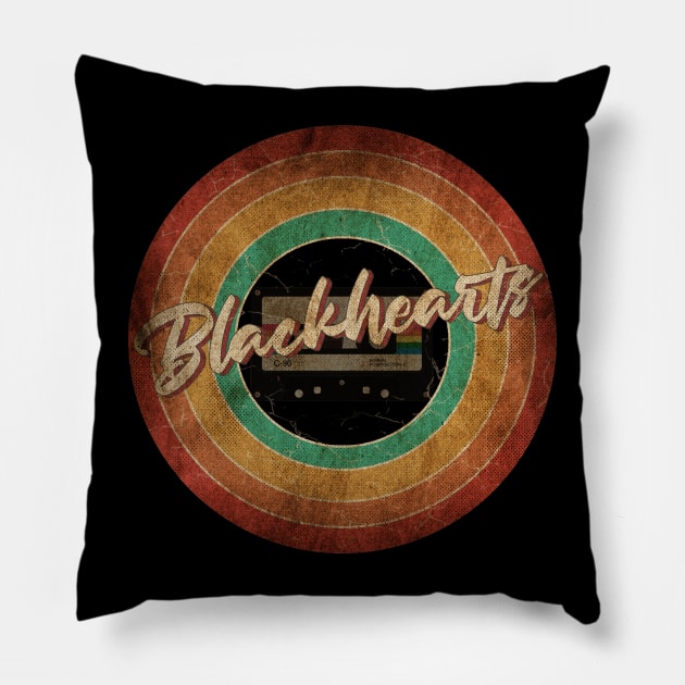 Blackhearts Vintage Circle Art Pillow by antongg