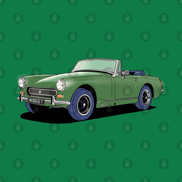 MG Midget in green by Webazoot