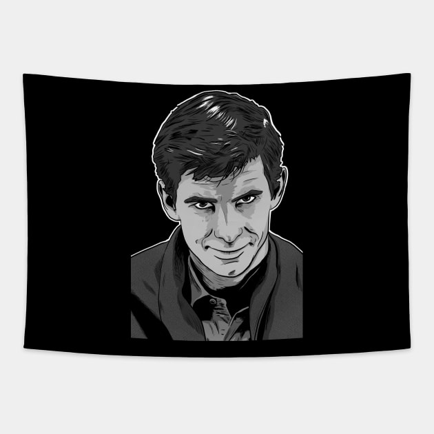 Norman Bates Tapestry by Black Snow Comics